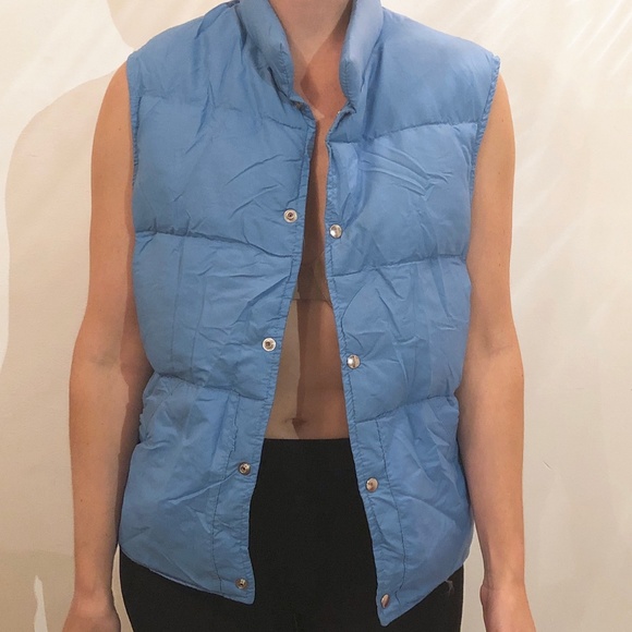 Classic Vintage Unisex Puffy Snap-Front Down Vest - Picture 3 of 7
